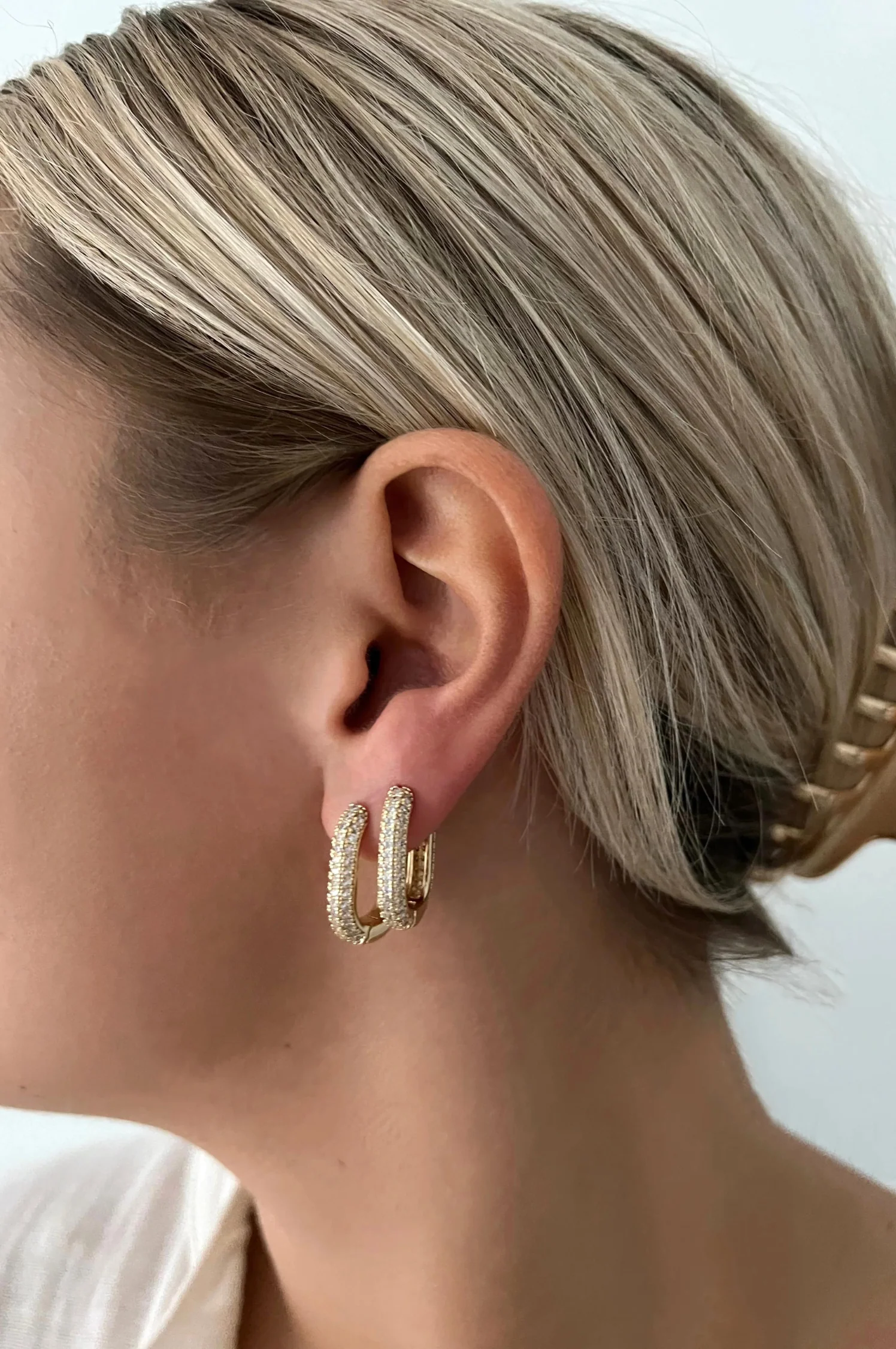 Wide Sparkle Toggle Hoops - Intensery