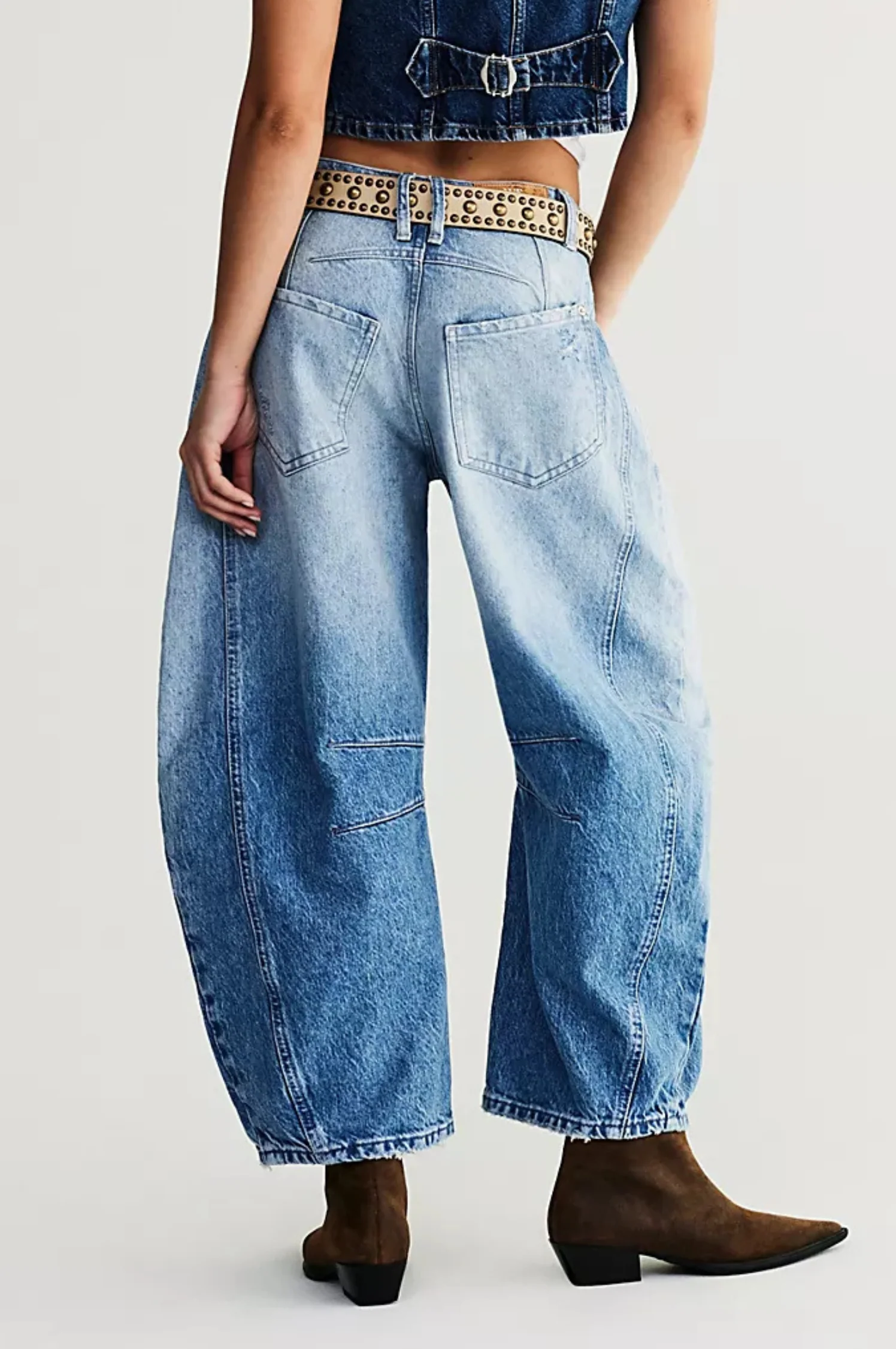 Good Luck Mid-Rise Barrel Jeans - Intensery