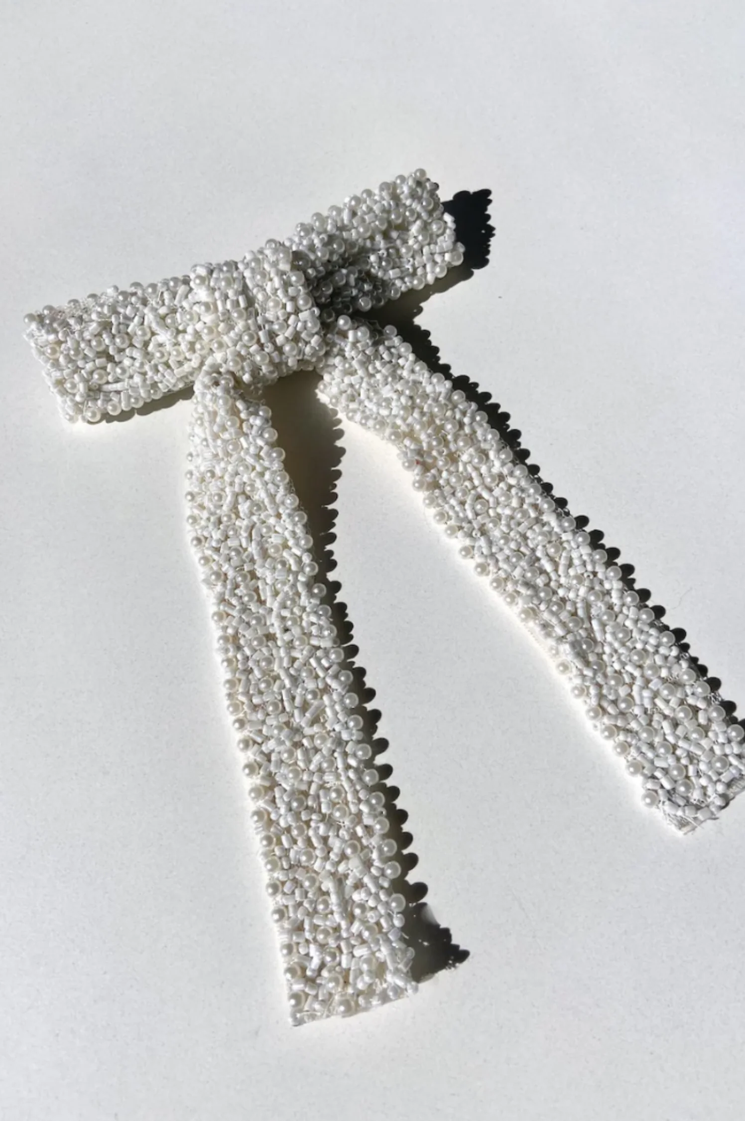 Bowie Embellished Hair Bow Barrette Clip - Intensery