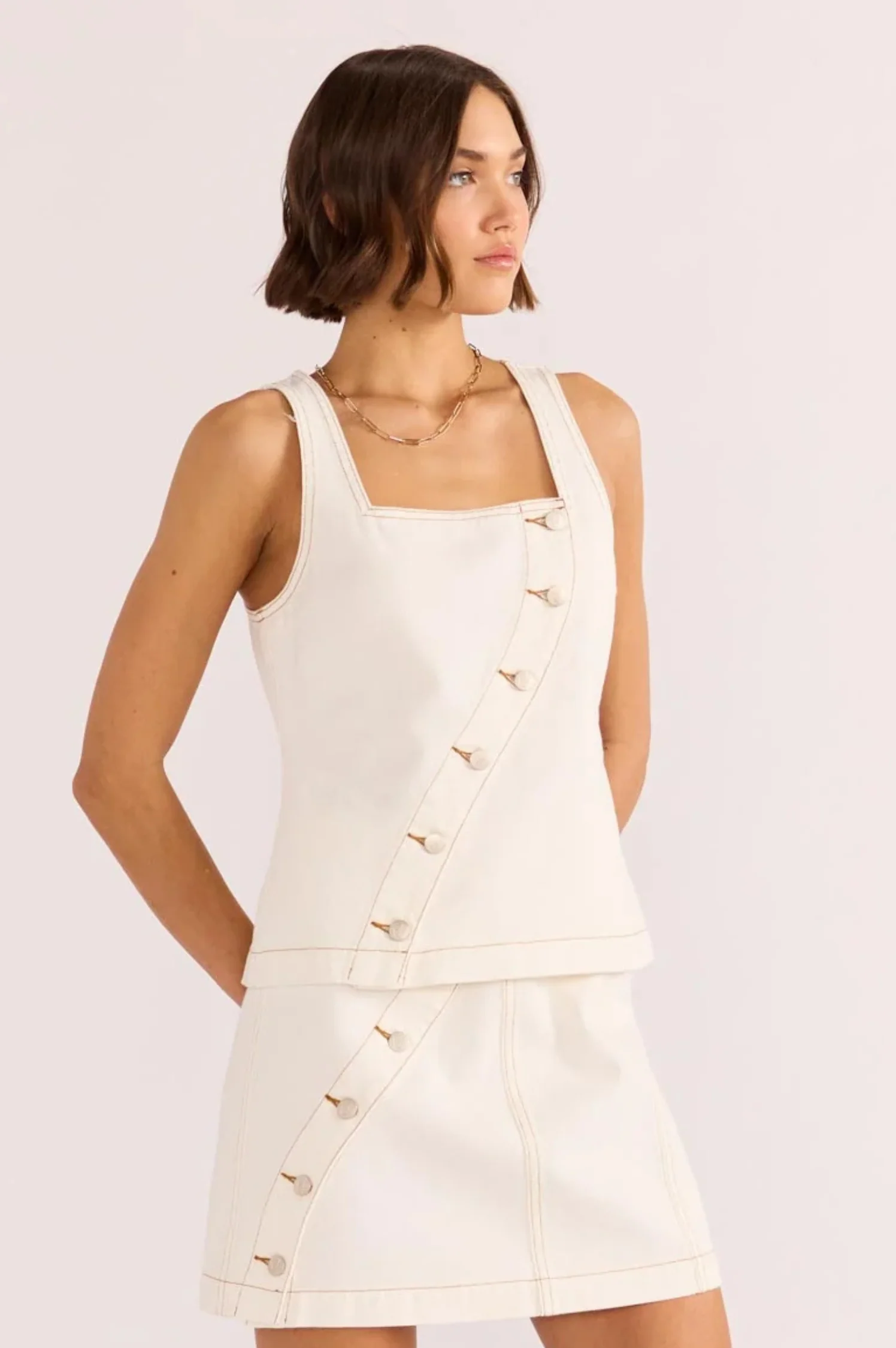 Tabitha Wave Button Top - Intensery